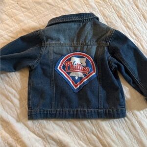 Kids Blue Jean Jacket with Phillies Logo
